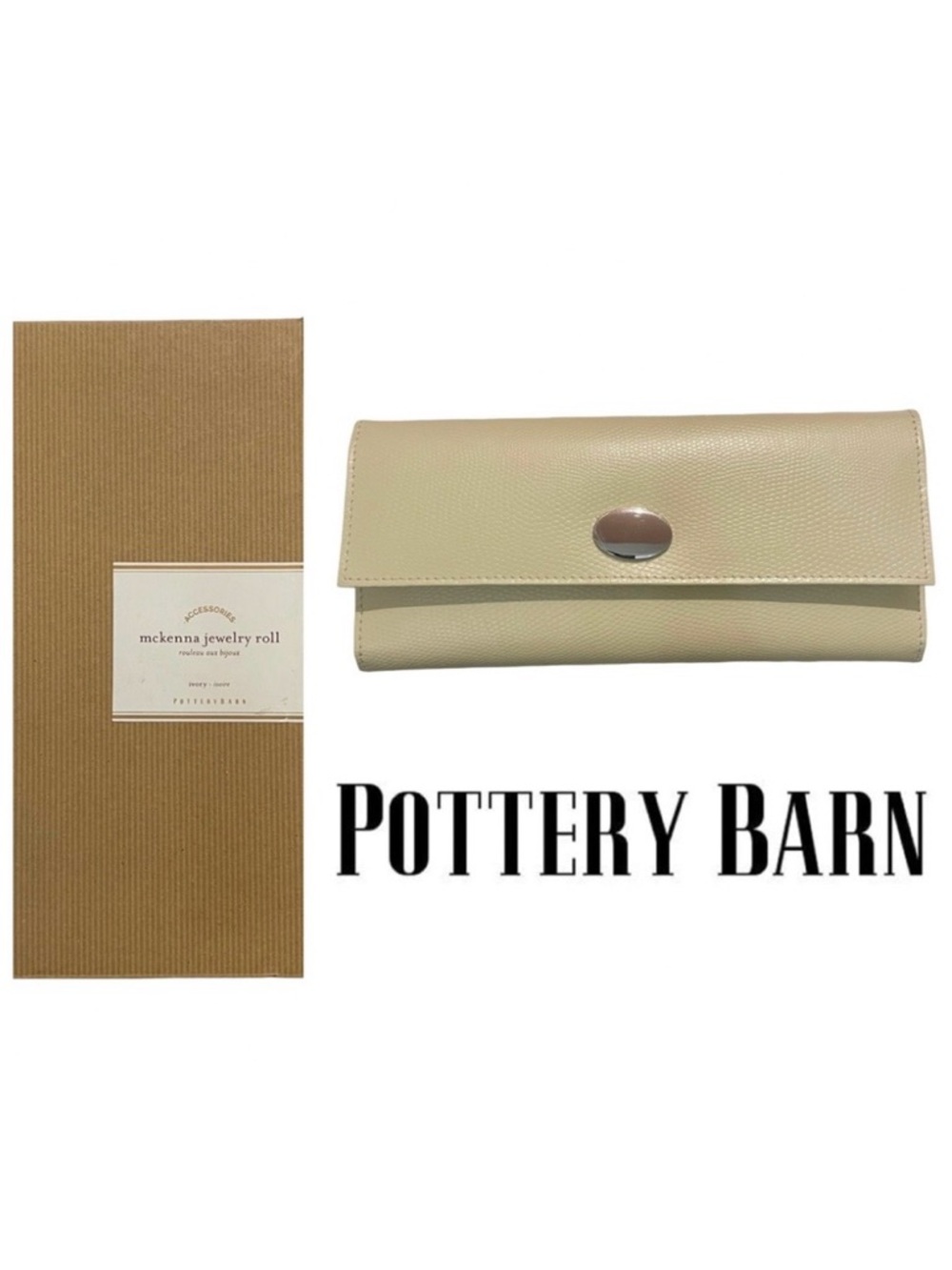 McKenna Jewelry Roll in Ivory